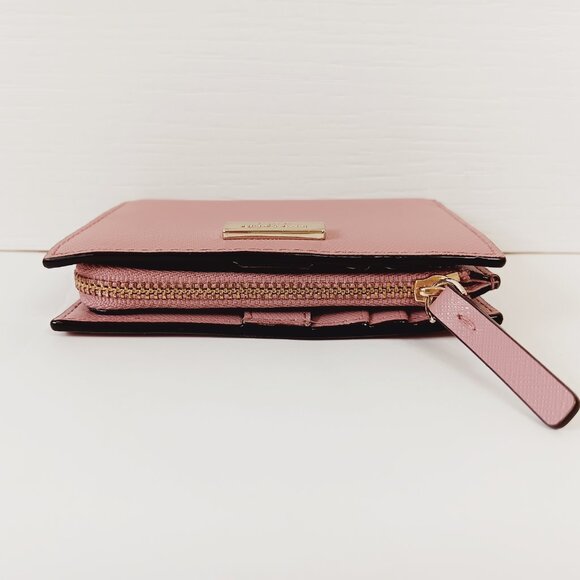 Kate Spade Dusty Mauve Laurel Way Small Shawn Wallet 4 1/2" x 3 5/8" x 1" - Picture 3 of 15